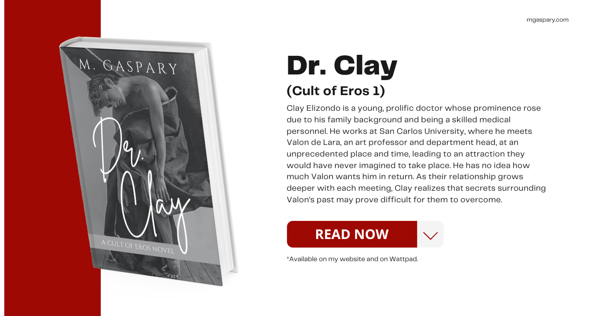 Dr. Clay (Cult of Eros #1) - A Novel by M Gaspary Book Banner Ad Feature (1)