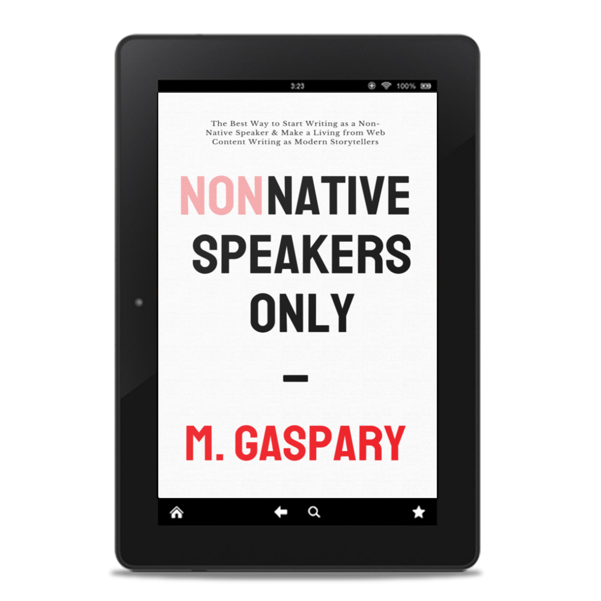 Content Writing For Non Native Speakers Only By M Gaspary Ebook Cover